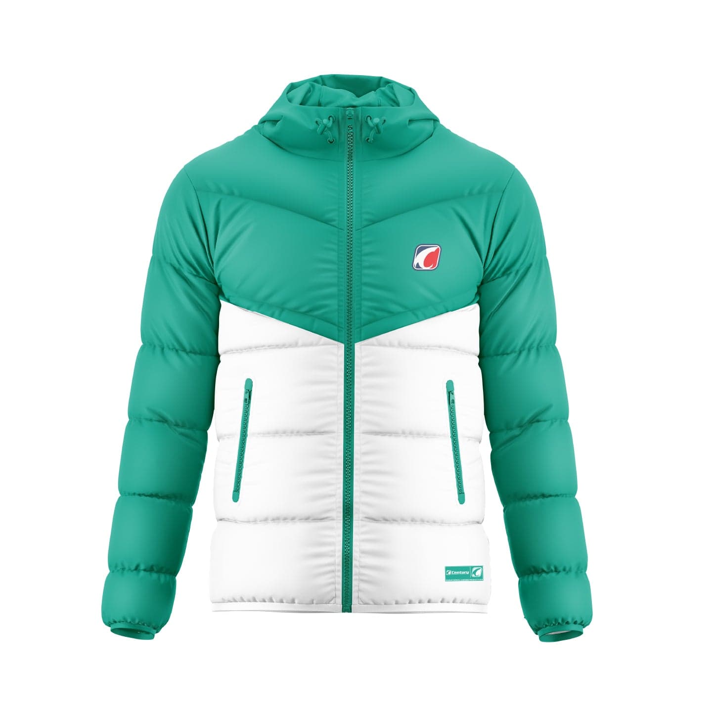 Puffer Jacket  Aqua-White